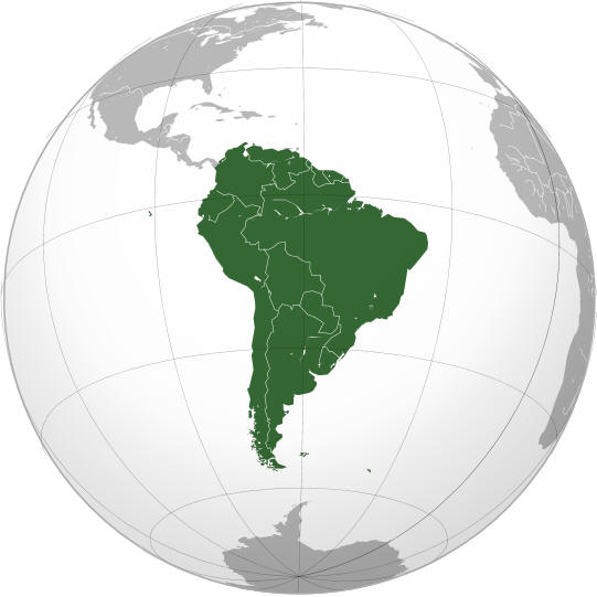 GlobalKarte von Südamerika