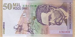 50000 pesos banknote