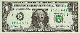 1-US-Dollar-Note – „Greenback“